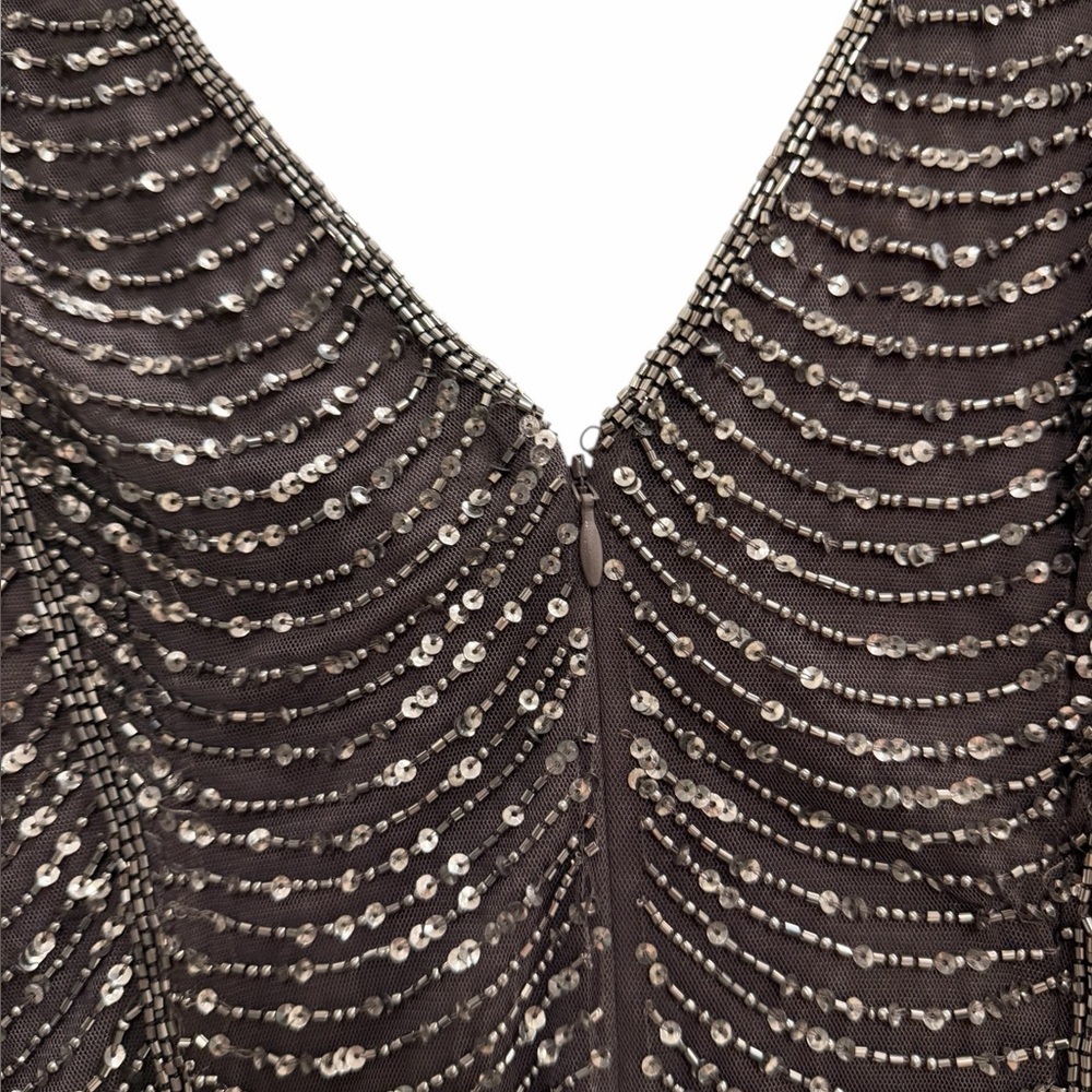 NWOT ADRIANNA PAPELL Beaded Cocktail Dress Size 8 - Picture 4 of 9